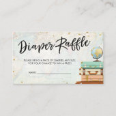 トラベルアドベンチャーベビーシャワーおむつラッフル エンクロージャーカード (正面)