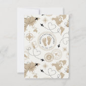 トラベルアドベンチャーベビーシャワーサンキューカード サンキューカード (裏面)