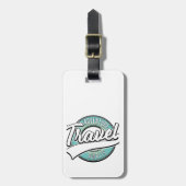トラベルアドベンチャー待ちヴィンテージロゴ ラゲッジタグ (正面縦)