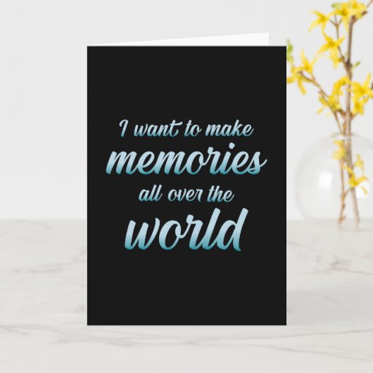 トラベルアドベンチャー旅行引用文引用文ギフトアイディア カード (黄色い花)