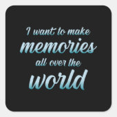 トラベルアドベンチャー旅行引用文引用文ギフトアイディア スクエアシール (正面)