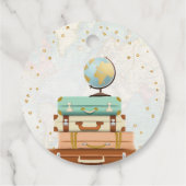 トラベルアドベンチャー金ゴールド紙吹雪ベビーシャワー フェイバータグ (裏面)