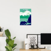 トラベルアラスカヴィンテージポスター ポスター (ホームオフィス)