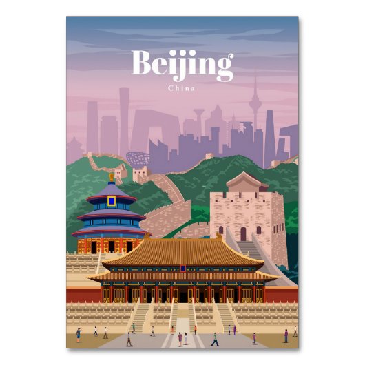 トラベルアートトラベルツーベイジン中国 テーブルナンバー (正面)