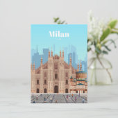 トラベルアートトラベルミラノイタリア サンキューカード (スタンド正面)