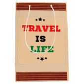 トラベルイズライフ抱き枕 ミディアムペーパーバッグ (正面)