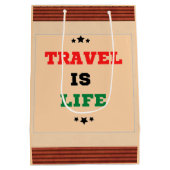 トラベルイズライフ抱き枕 ミディアムペーパーバッグ (裏面)