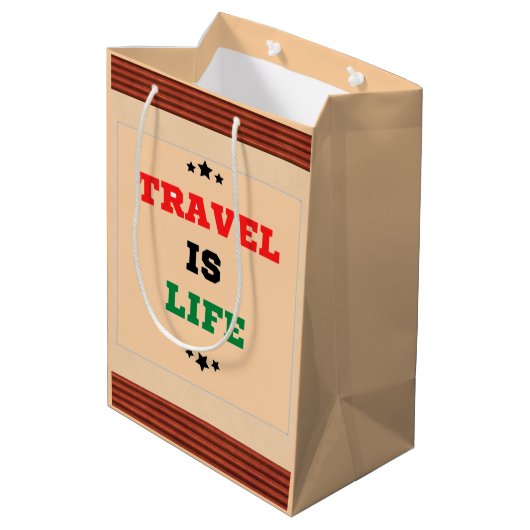 トラベルイズライフ抱き枕 ミディアムペーパーバッグ (裏面アングル)