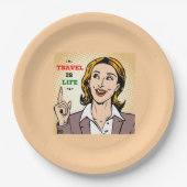 トラベルイズライフ紙プレート ペーパープレート (正面)