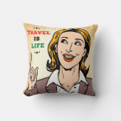 トラベルイズライフ装飾用クッション クッション (正面)