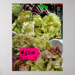 トラベルイタリア – ローマ、農家市場 ポスター