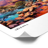 トラベルウォールアートセドナアリゾナ砂漠のウォールアート ポスター (角)