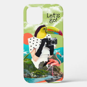 トラベルカッコいいコラージュポップ・アートのアート iPhone 12ケース