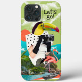 トラベルカッコいいコラージュポップ・アートのアート Case-Mate iPhoneケース (裏面)