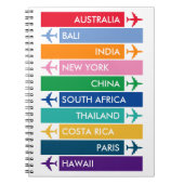 トラベルカラフルバケットリスト ノートブック (正面)