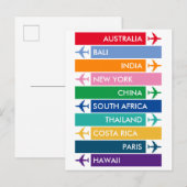 トラベルカラフルバケットリスト ポストカード (正面/裏面)