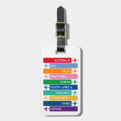 トラベルカラフルバケットリスト ラゲッジタグ (正面縦)