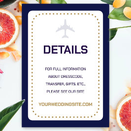 トラベルカリグラフィー ボーディングパス ウェディング エンクロージャーカード