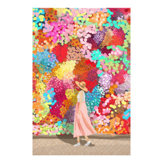 トラベルガールカラフル フォトプリント           