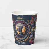 トラベルキャビンビーチ宛先18th誕生日 紙コップ (裏面)