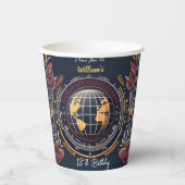 トラベルキャビンビーチ宛先18th誕生日 紙コップ (正面)