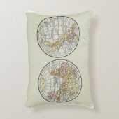 トラベルグローブマップアース1916ワールドアトラス アクセントクッション (正面(垂直))