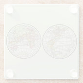 トラベルグローブマップアース1916ワールドアトラス ガラスコースター (裏面)