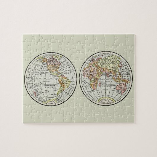 トラベルグローブマップアース1916ワールドアトラス ジグソーパズル (横)