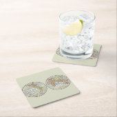 トラベルグローブマップアース1916ワールドアトラス スクエアペーパーコースター (インサイチュ)