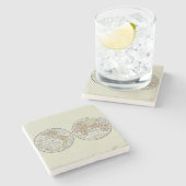 トラベルグローブマップアース1916ワールドアトラス ストーンコースター (横)