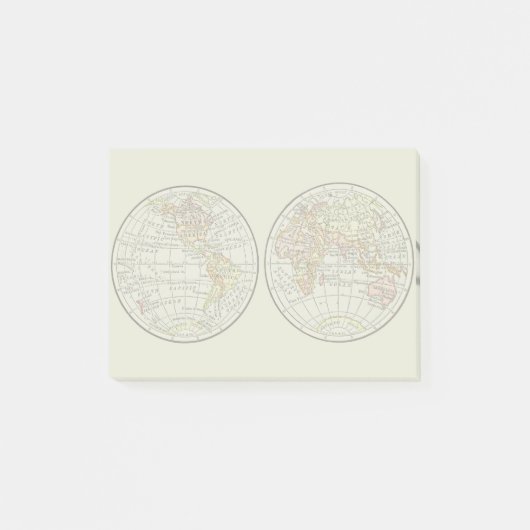 トラベルグローブマップアース1916ワールドアトラス ポストイット (正面)