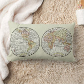 トラベルグローブマップアース1916ワールドアトラス ランバークッション (ブランケット)