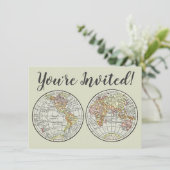 トラベルグローブマップアース1916ワールドアトラス 招待状 (スタンド正面)