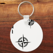 トラベルコンパスとマップシンボル キーホルダー (正面)