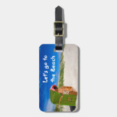 トラベルサマービーチパーソナライズされたラゲッジタグ ラゲッジタグ (正面縦)