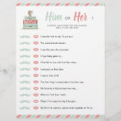 トラベルシャワーテーマベビーブライダル彼または彼女のゲーム (正面)