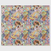 トラベルシールのパターン ラッピングペーパー (フラット)