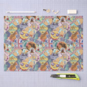 トラベルシールのパターン 薄葉紙 (クラフト)