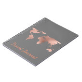 トラベルジャーナルかわいらしバラ金ゴールドマップフォイル ノートブック (左側)