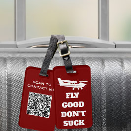 トラベルジョーク「Fly Good Don’t Suck」エアプレーン ラゲッジタグ