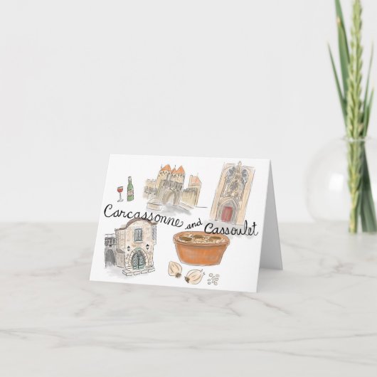 トラベルスケッチノートカード：カルカソンヌのカソレ カード (正面)