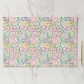 トラベルスタンプバースデーパーティー紙ランチョンマット ペーパーパッド (インサイチュ)