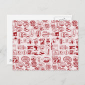 トラベルスタンプパターン ポストカード (正面/裏面)