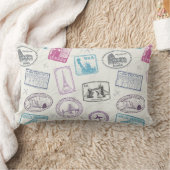 トラベルスタンプ腰枕 ランバークッション (ブランケット)