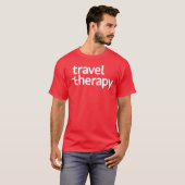 トラベルセラピーTシャツ | 旅行シャツ 赤 Tシャツ (正面フル)