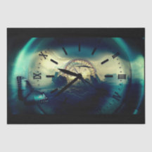 トラベルタイムクロックコンパスデコページティッシュペーパー