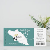 トラベルチケット搭乗パスローズギ結婚リシャズ 招待状 (スタンド正面)