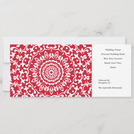 トラベルチケット搭乗券マルタウェディング招待 招待状 (裏面)