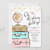 トラベルテーマのお別れパーティの招待状 招待状 (正面)