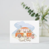 トラベルトレーラーの背景 ポストカード (スタンド正面)